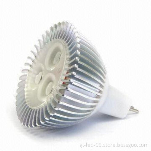 High-brightness MR16, GU10, E27 LED Bulb with 3 x 1W Power, CE, RoHS, TUV and EMC Testing